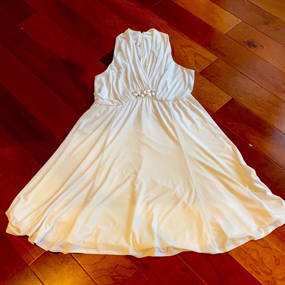 White halter dress